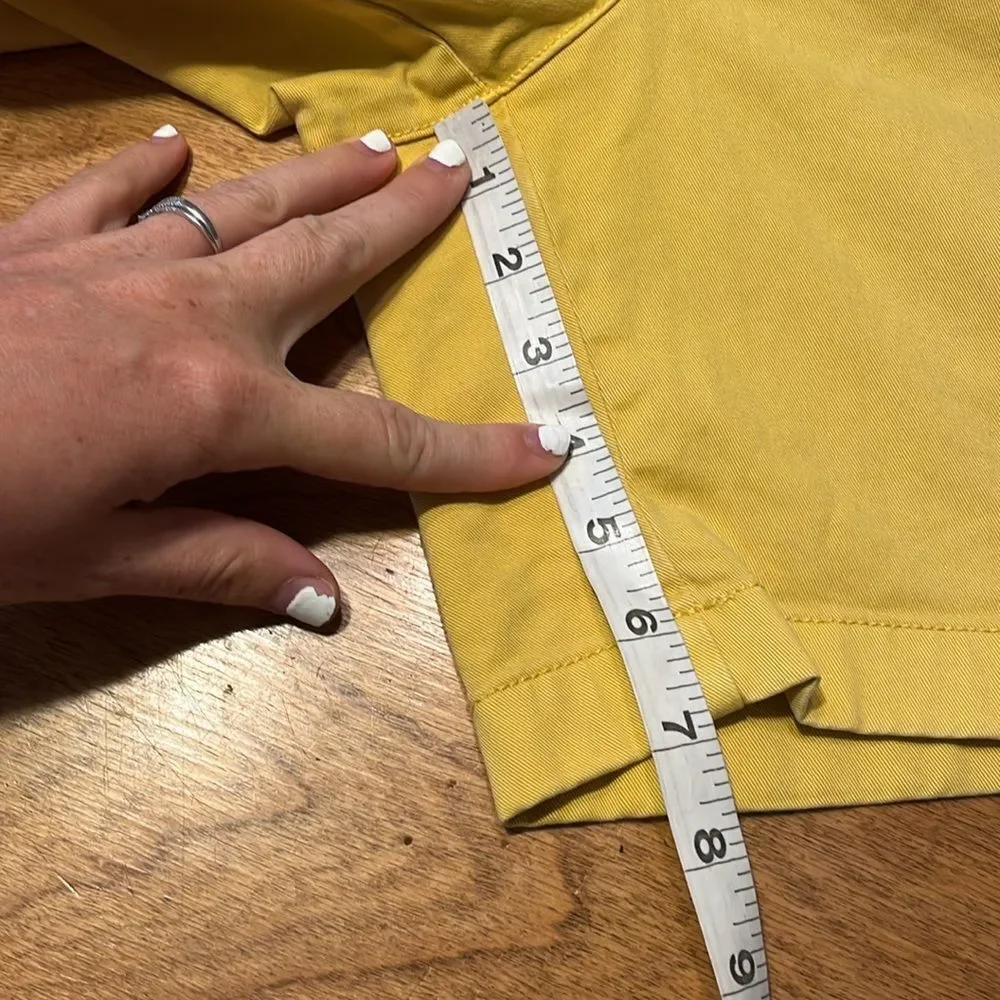 J. Crew Yellow Bermuda Shorts Casual Cotton Blend